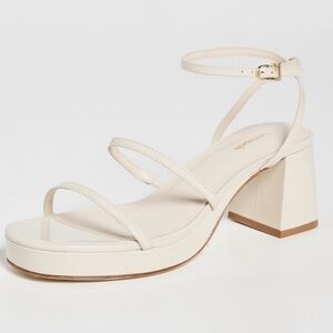 Larroude Women's Cream Strappy Sandals